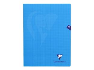 Lot De 7 Cahiers 24x32 Cm 48 Pages Couverture Polypro + Règle Marque-Page Blumie - Grands Et Petits Carreaux
