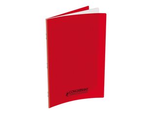 Conquérant Classique - Cahier polypro A4 (21x29,7cm) - 48 pages - grands carreaux (Seyes) - rouge