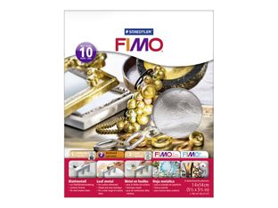 STAEDTLER FIMO - Foil - 10 feuilles en métal - argenté