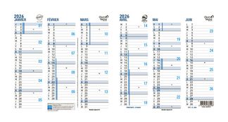 Quo Vadis - Calendrier origami 3 mois par face - 13 x 26 cm