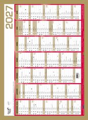 Quo Vadis - Calendrier mural - Français - Classic - Jaune - 14 mois de décembre à janvier - 55x40,5 cm - Papier Clairefontaine blanc - Fabrication française