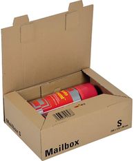 Boîte postale d'expédition format S - 25 cm x 17,5 cm x 8 cm - kraft - Logistipack