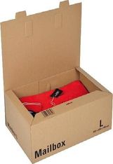 Boîte postale d'expédition format L - 39,5 cm x 25 cm x 14 cm - kraft - Logistipack