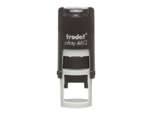 Trodat Printy 4612 - Tampon rond personnalisable avec logo ou initiales sur 1 ou 2 lignes - zone d'impression diamètre 12 mm