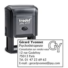 Tampon personnalisé avec 7 lignes de texte - zone d'impression 50 x 30 mm - Trodat Printy 4929