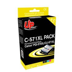 UPrint C-570/571XL PACK - Paquete de 5 - negro, amarillo, cián, magenta - compatible - refabricado - cartucho de tinta - para Canon PIXMA TS5051, TS5053, TS5055, TS6050, TS6051, TS6052, TS8051, TS8052, TS9050, TS9055