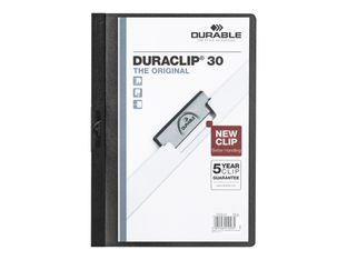 Durable Duraclip 30 - 5 Chemises à clip - A4 - noir