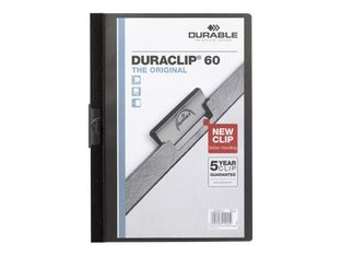 Durable Duraclip 60 - 5 Chemises à clip - A4 - noir