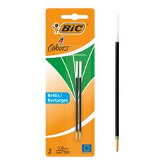BIC 4 Couleurs - 2 Recharges pour stylo à bille - vert - 1 mm