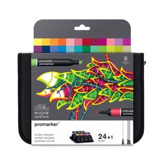 ProMarker - Pack de 24 marqueurs double pointe - assortiment étudiant