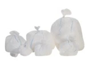 Promosac Médiprotec - Bolsa de basura - polietileno de alta densidad (HDPE) - blanco - paquete de 50