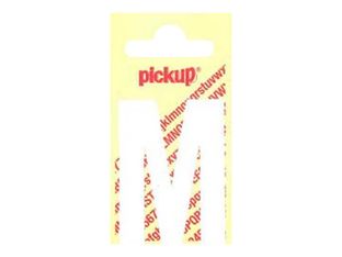 Pickup - Étiquette autocollante - 90 mm - Lettre M - blanc mat