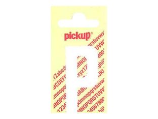 Pickup - Étiquette autocollante - 90 mm - Lettre P - blanc mat