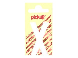 Pickup - Étiquette autocollante - 90 mm - Lettre X - blanc mat