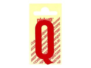 Pickup - Étiquette autocollante - 90 mm - Lettre Q - rouge brillant