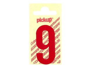 Pickup - Étiquette autocollante - 90 mm - Chiffre 9 - rouge brillant