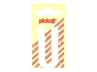 Pickup - Étiquette autocollante - 150 mm - Lettre U - blanc mat