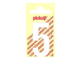Pickup - Étiquette autocollante - 150 mm - Chiffre 5 - blanc mat