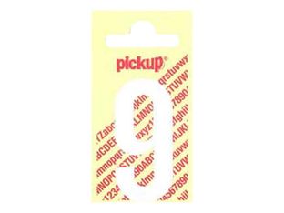 Pickup - Étiquette autocollante - 150 mm - Chiffre 9 - blanc mat