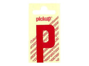 Pickup - Étiquette autocollante - 150 mm - Lettre P - rouge brillant