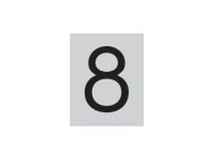 Pickup Déco Maud - Étiquette autocollante 60 mm - Chiffre 8 - noir