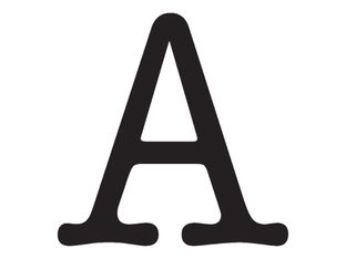 Pickup Déco Maud - Étiquette autocollante 60 mm - Lettre A - noir