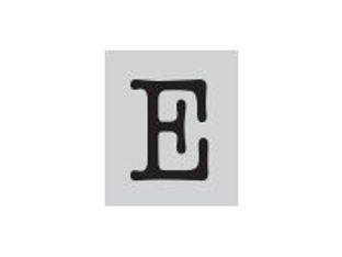 Pickup Déco Maud - Étiquette autocollante 60 mm - Lettre E - noir