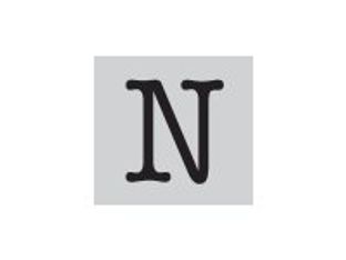 Pickup Déco Maud - Étiquette autocollante 60 mm - Lettre N - noir