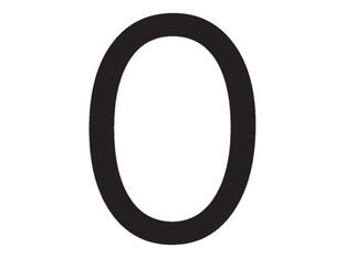 Pickup Déco Maud - Étiquette autocollante 60 mm - Lettre O - noir