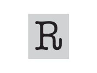 Pickup Déco Maud - Étiquette autocollante 60 mm - Lettre R - noir