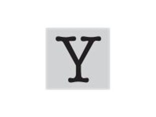 Pickup Déco Maud - Étiquette autocollante 60 mm - Lettre Y - noir