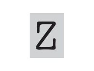 Pickup Déco Maud - Étiquette autocollante 60 mm - Lettre Z - noir
