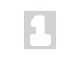 Pickup Déco Anna - Étiquette autocollante 60 mm - Chiffre 1 - blanc