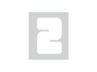 Pickup Déco Anna - Étiquette autocollante 60 mm - Chiffre 2 - blanc