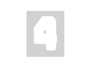 Pickup Déco Anna - Étiquette autocollante 60 mm - Chiffre 4 - blanc