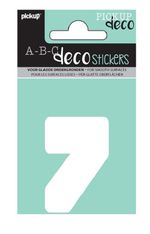 Pickup Déco Anna - Étiquette autocollante 60 mm - Chiffre 7 - blanc