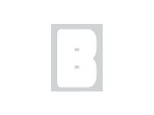 Pickup Déco Anna - Étiquette autocollante 60 mm - Lettre B - blanc