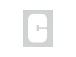 Pickup Déco Anna - Étiquette autocollante 60 mm - Lettre C - blanc