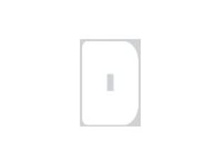 Pickup Déco Anna - Étiquette autocollante 60 mm - Lettre D - blanc