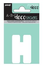 Pickup Déco Anna - Étiquette autocollante 60 mm - Lettre H - blanc