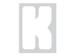 Pickup Déco Anna - Étiquette autocollante 60 mm - Lettre K - blanc