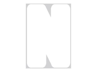 Pickup Déco Anna - Étiquette autocollante 60 mm - Lettre N - blanc