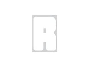 Pickup Déco Anna - Étiquette autocollante 60 mm - Lettre R - blanc