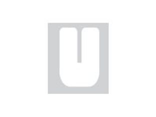 Pickup Déco Anna - Étiquette autocollante 60 mm - Lettre U - blanc