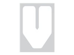 Pickup Déco Anna - Étiquette autocollante 60 mm - Lettre V - blanc