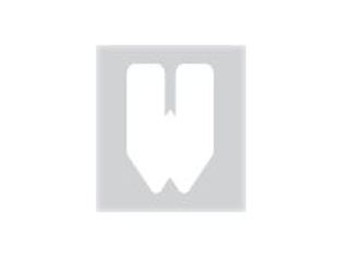 Pickup Déco Anna - Étiquette autocollante 60 mm - Lettre W - blanc