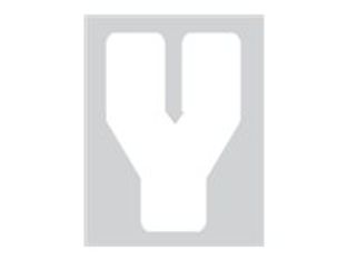 Pickup Déco Anna - Étiquette autocollante 60 mm - Lettre Y - blanc