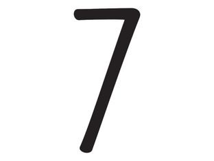 Pickup Déco Mila - Étiquette autocollante 60 mm - Chiffre 7 - noir