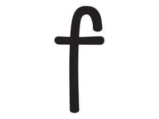 Pickup Déco Mila - Étiquette autocollante 60 mm - Lettre F - noir