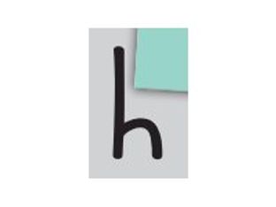 Pickup Déco Mila - Étiquette autocollante 60 mm - Lettre H - noir